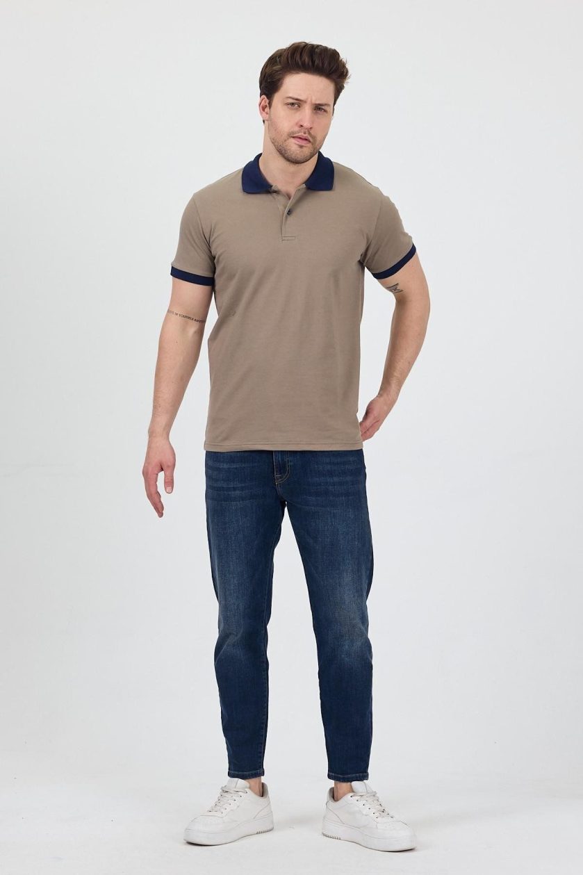 Erkek Garni Yakalı Polo Tshirt - Görsel 4