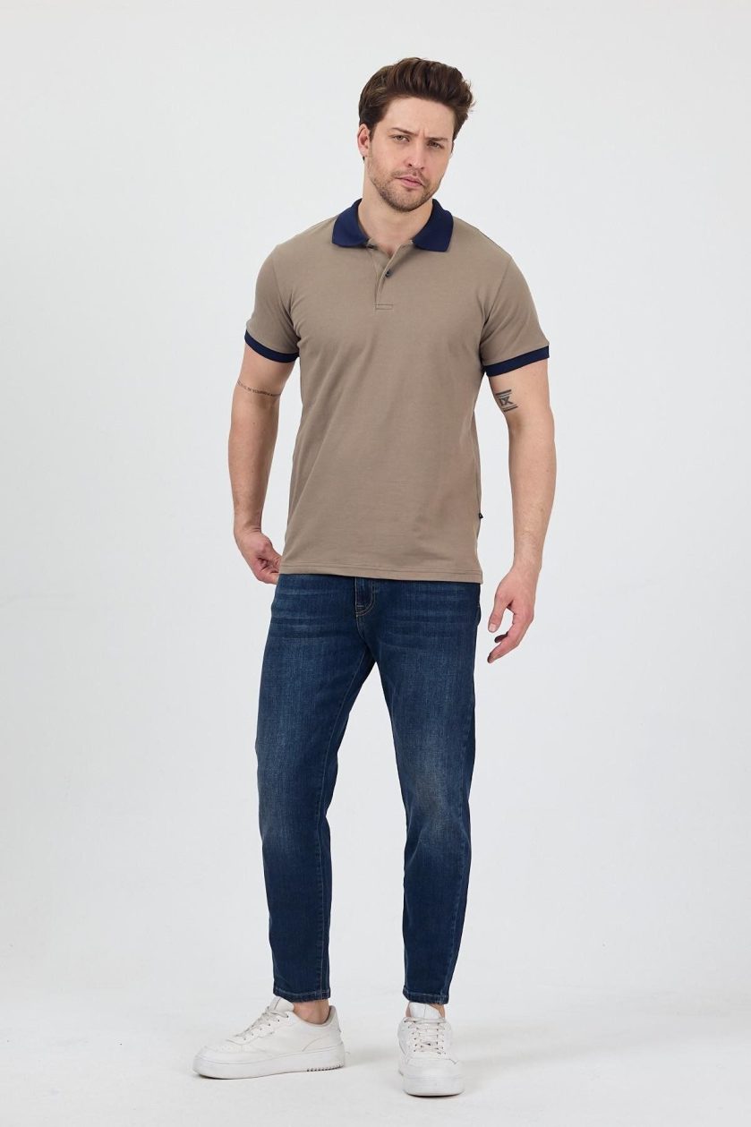 Erkek Garni Yakalı Polo Tshirt - Görsel 5