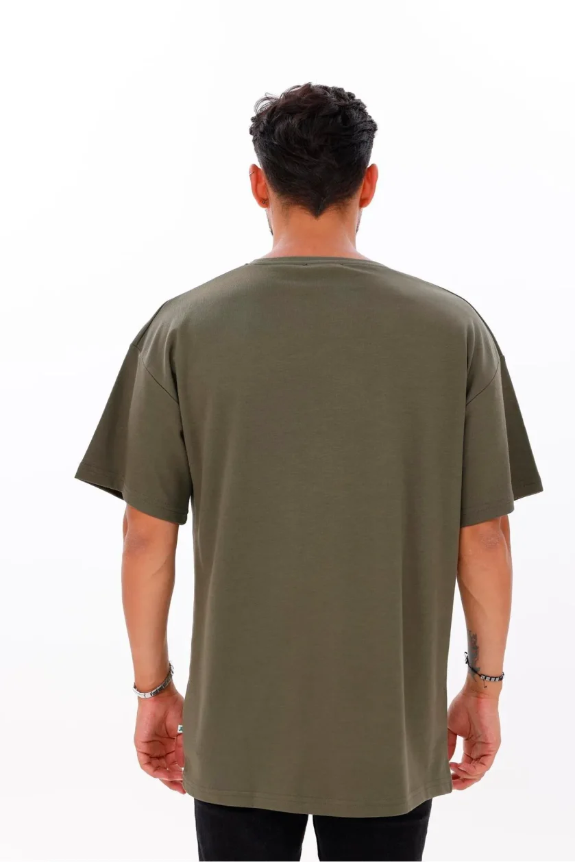 Erkek Oversize Doubleface Cepli Tshirt - Görsel 10