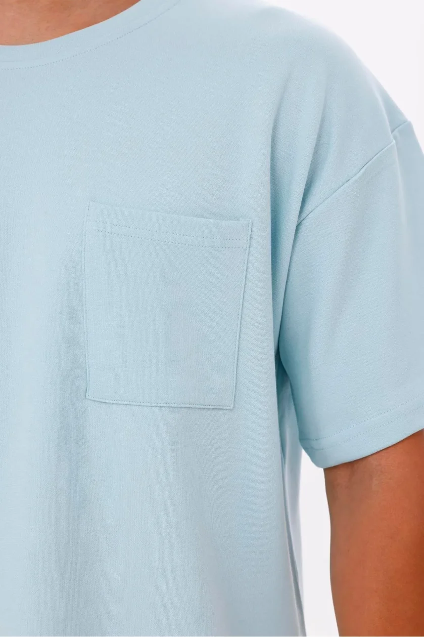 Erkek Oversize Doubleface Cepli Tshirt - Görsel 14