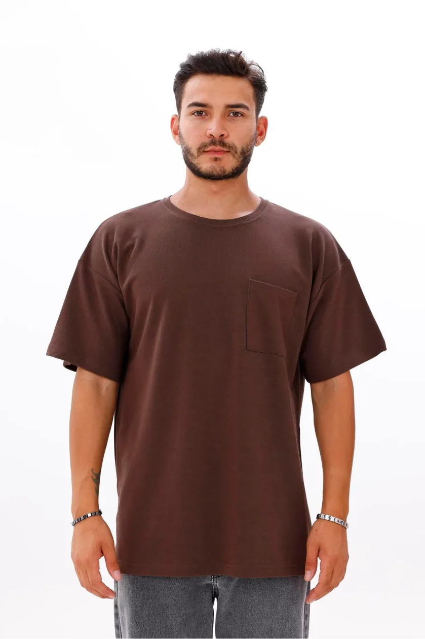 Erkek Oversize Doubleface Cepli Tshirt - Görsel 23