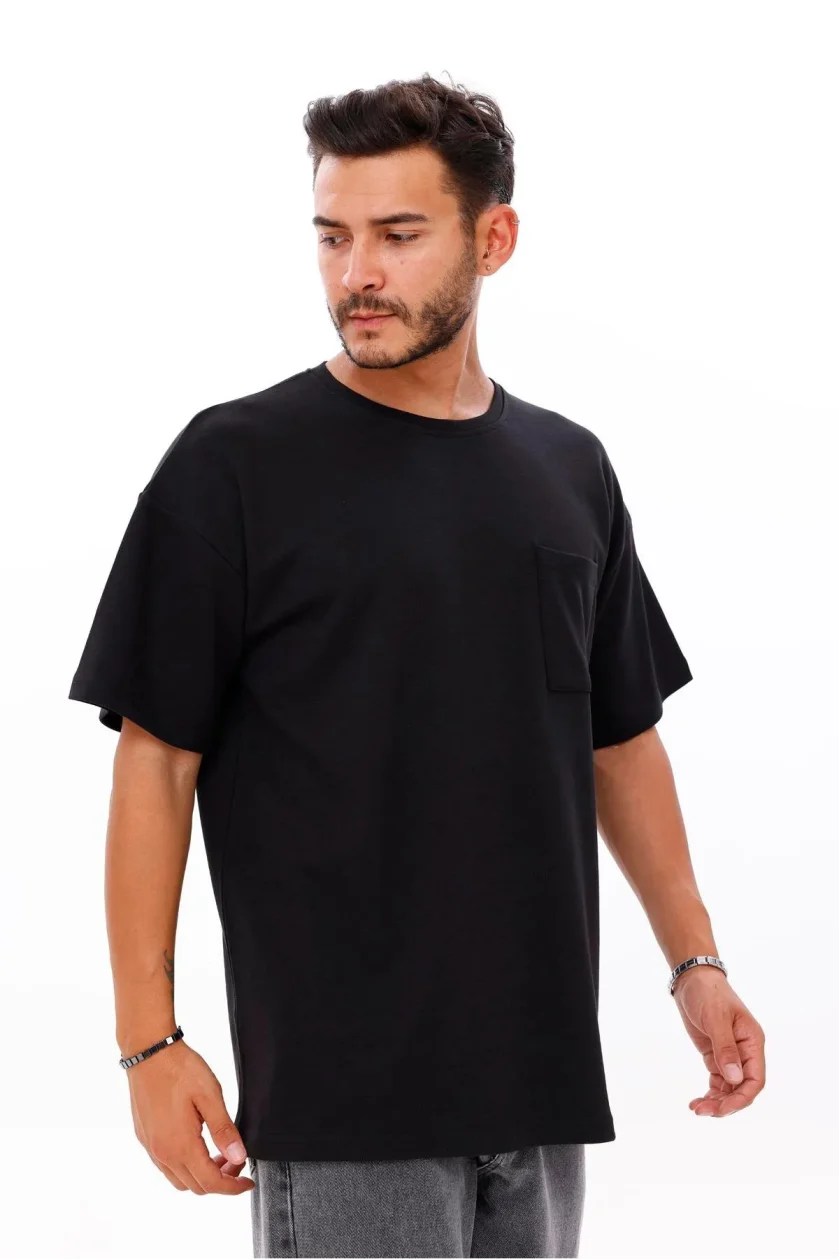 Erkek Oversize Doubleface Cepli Tshirt - Görsel 31