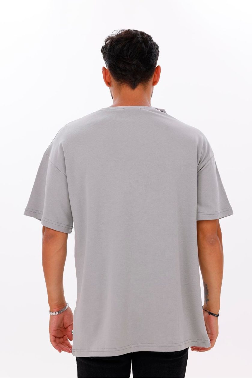 Erkek Oversize Doubleface Cepli Tshirt - Görsel 6