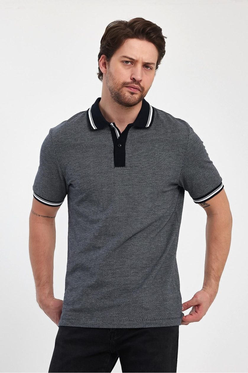 Erkek Pike Jakarlı Polo Yaka T-Shirt