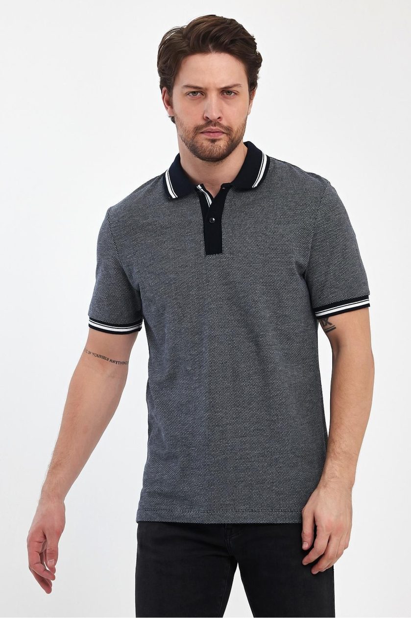 Erkek Pike Jakarlı Polo Yaka T-Shirt - Görsel 2
