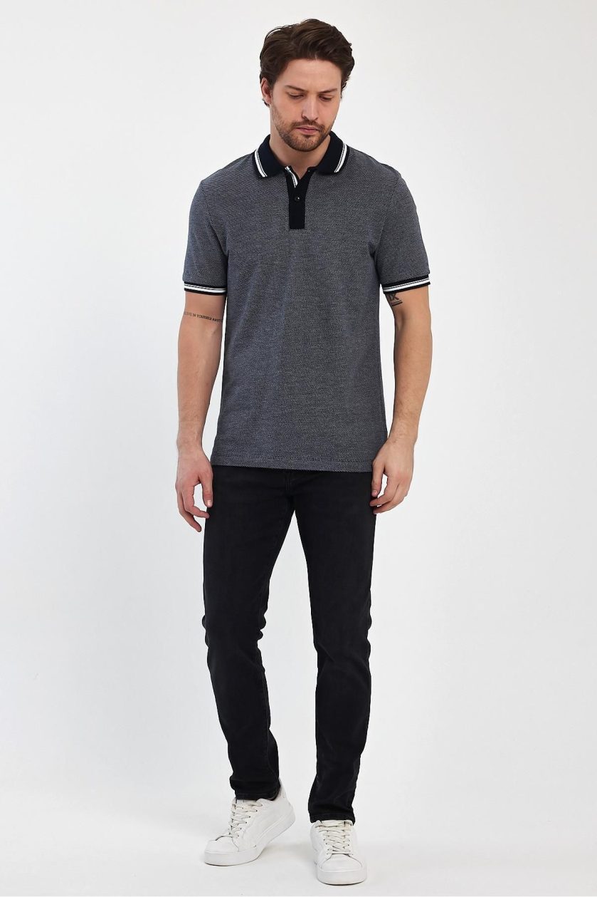 Erkek Pike Jakarlı Polo Yaka T-Shirt - Görsel 6