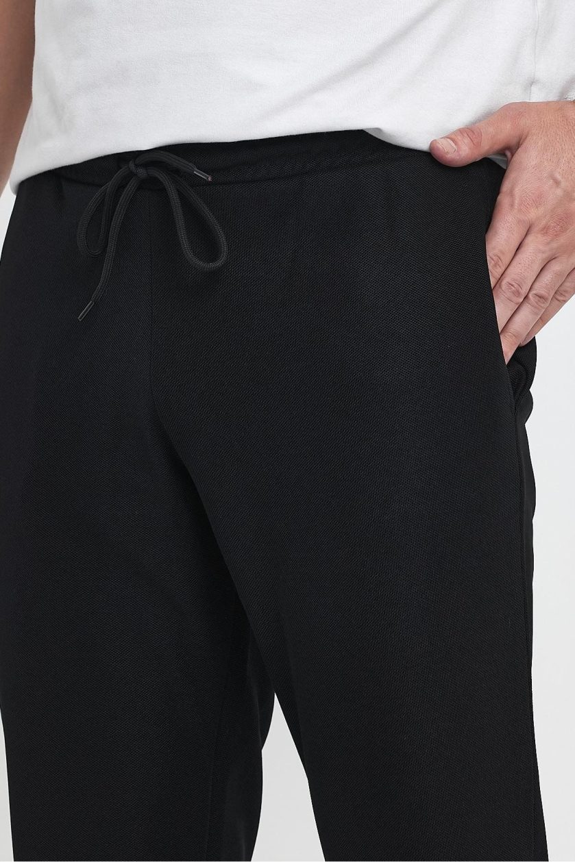 ERKEK ŞARDONLU POLYESTER PİKE PAÇA RİBANALI EŞOFMAN ALTI - Görsel 4