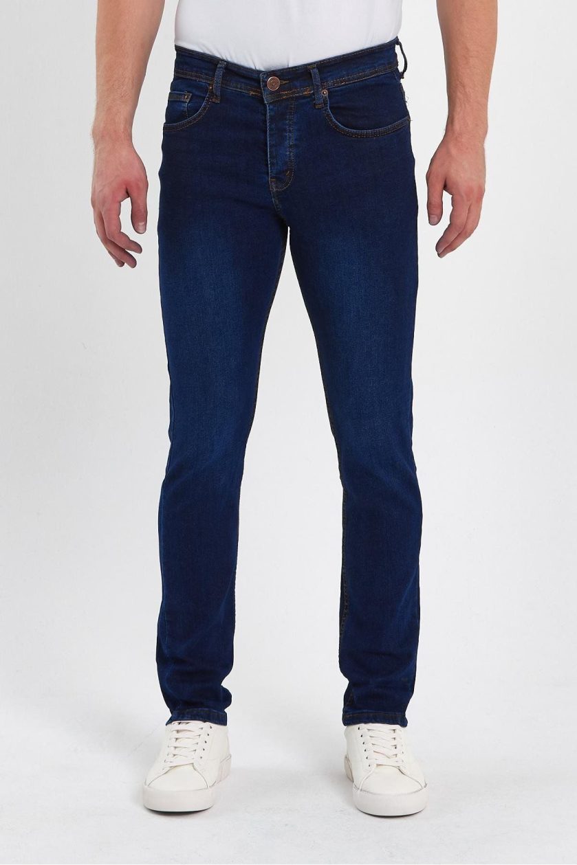 ERKEK TAŞLAMALI KLASİK JEANS