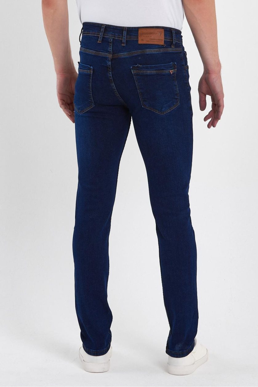 ERKEK TAŞLAMALI KLASİK JEANS - Görsel 4
