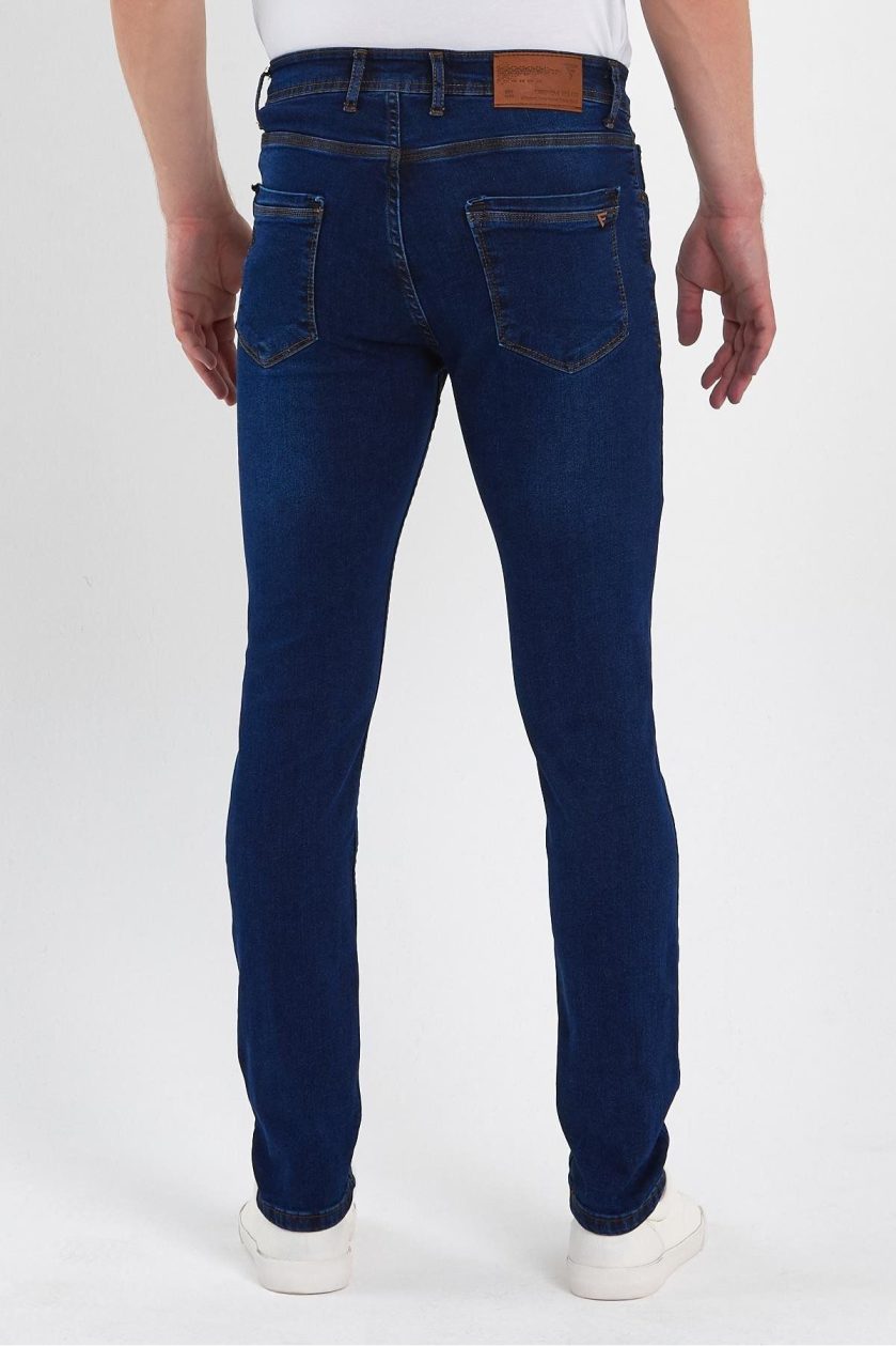 ERKEK TAŞLI TIRNAKLI KLASİK JEANS - Görsel 5