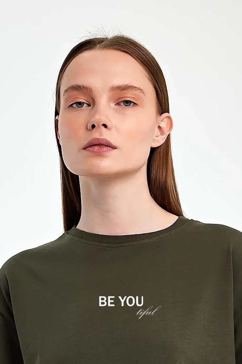 Kadın Baskılı Oversize T-Shirt - Görsel 6