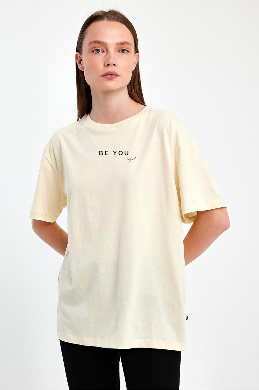 Kadın Baskılı Oversize T-Shirt