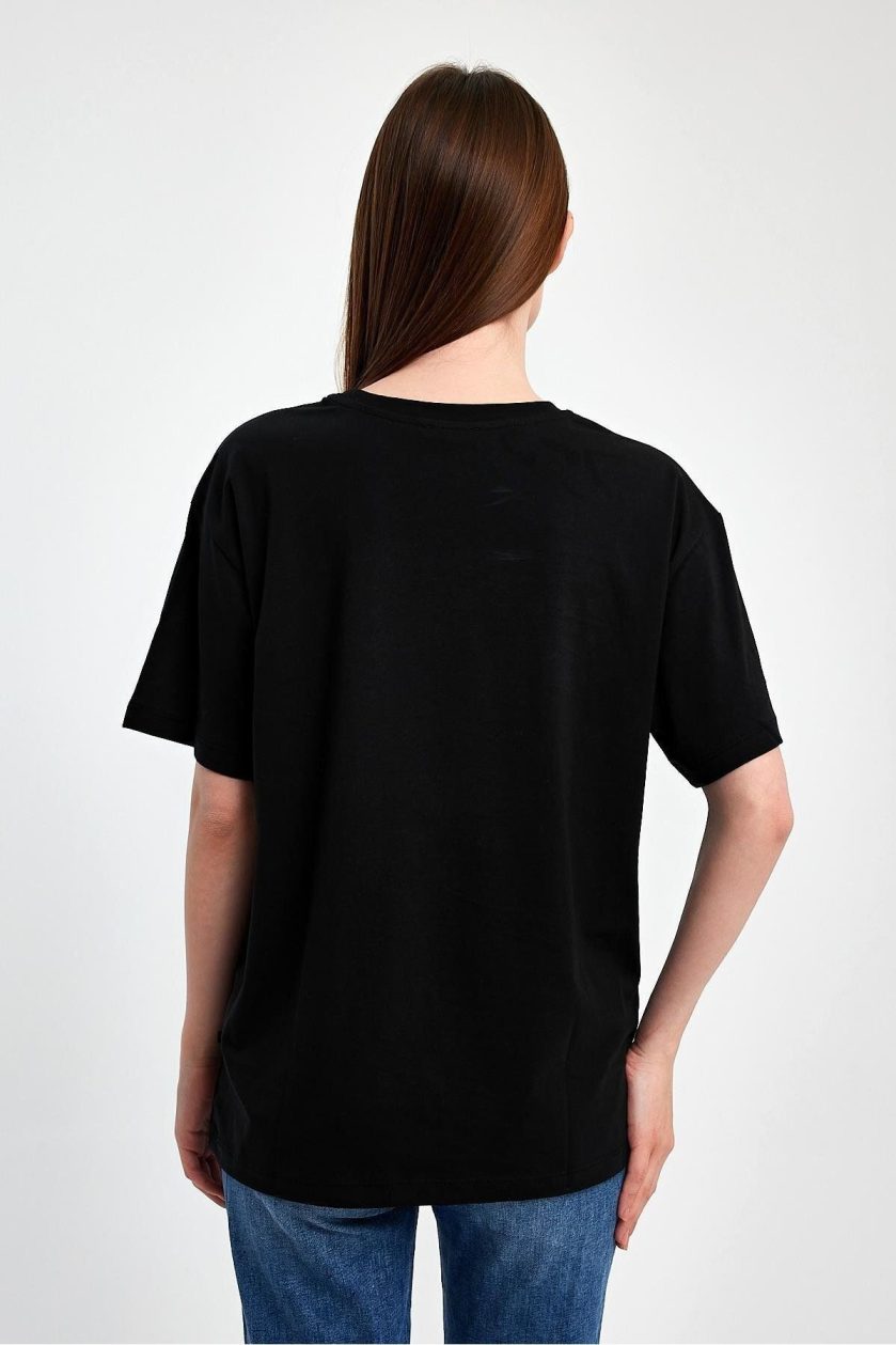 Kadın Baskılı Oversize T-Shirt - Görsel 3