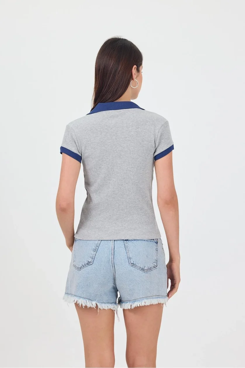 Kadın Kaşkorse Polo Yaka Tshirt - Görsel 18