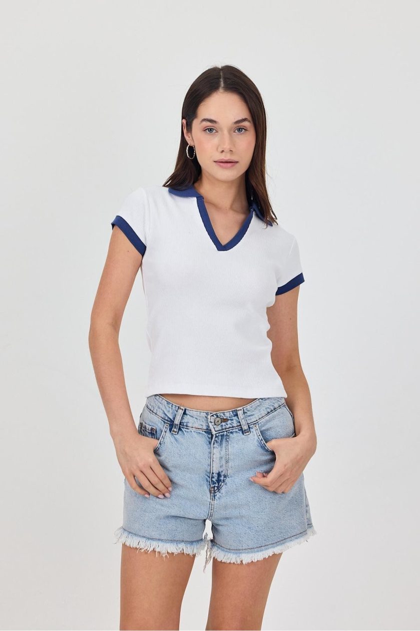Kadın Kaşkorse Polo Yaka Tshirt