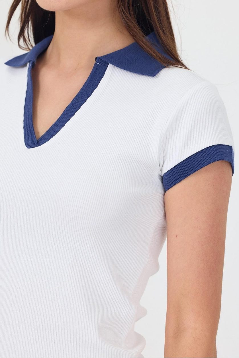 Kadın Kaşkorse Polo Yaka Tshirt - Görsel 3