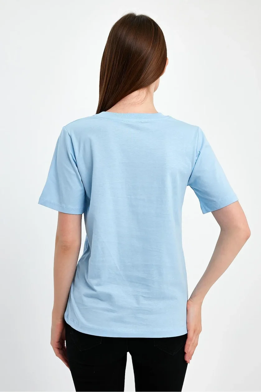 KADIN SIFIR YAKA T-SHIRT - Görsel 10