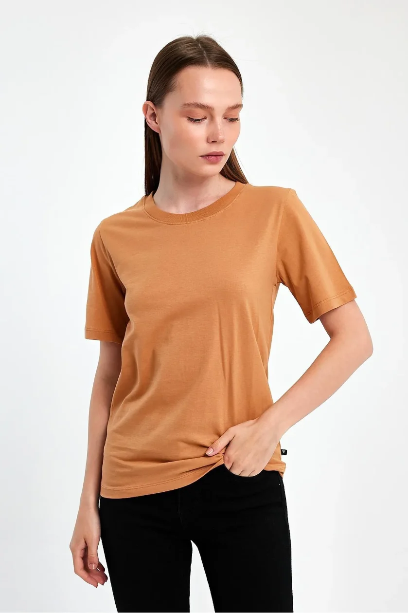 KADIN SIFIR YAKA T-SHIRT - Görsel 19