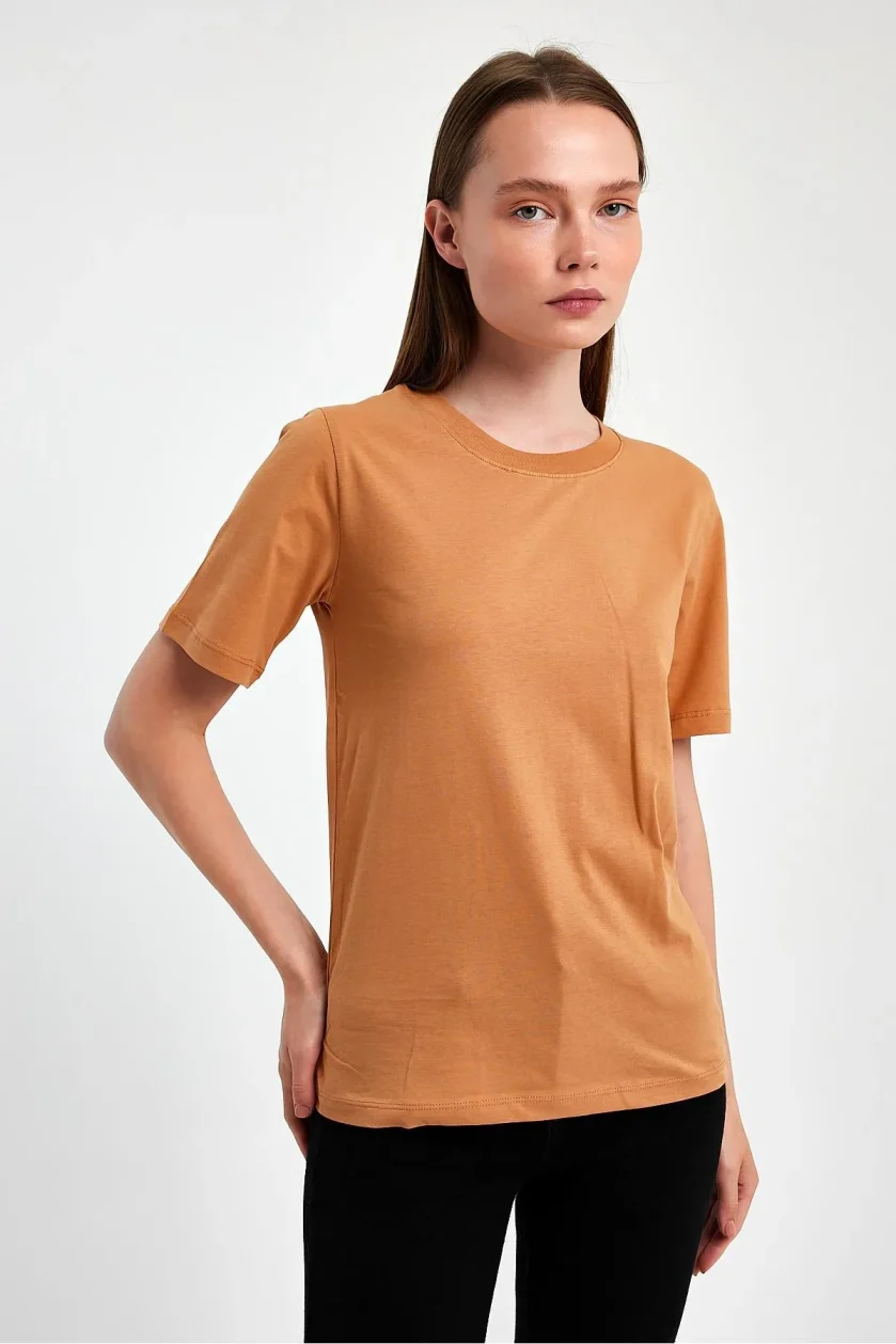 KADIN SIFIR YAKA T-SHIRT - Görsel 20