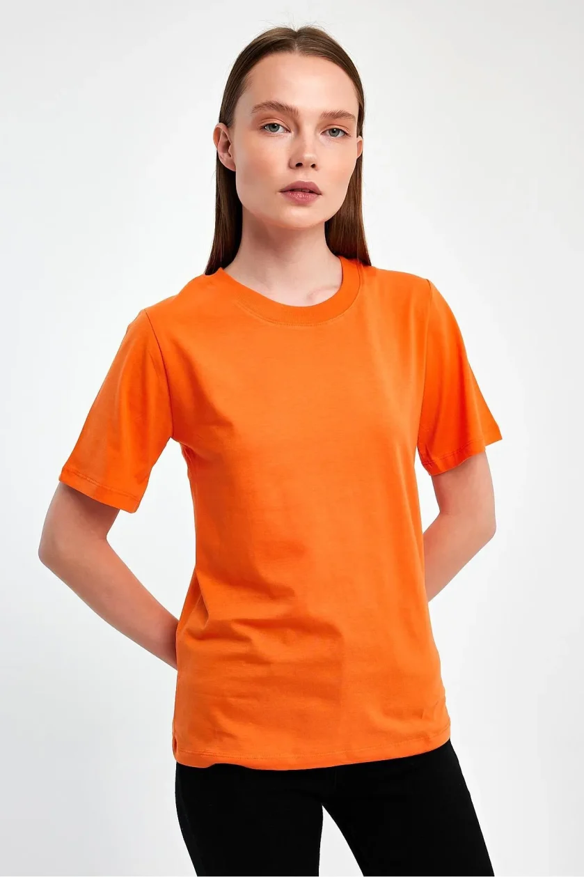 KADIN SIFIR YAKA T-SHIRT - Görsel 26