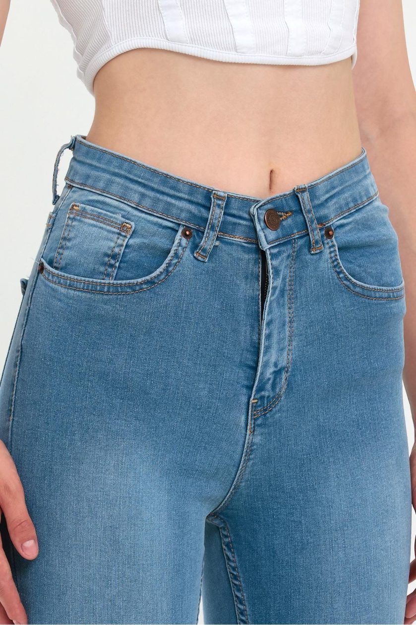 KADIN TAŞLAMALI JEANS - Görsel 4