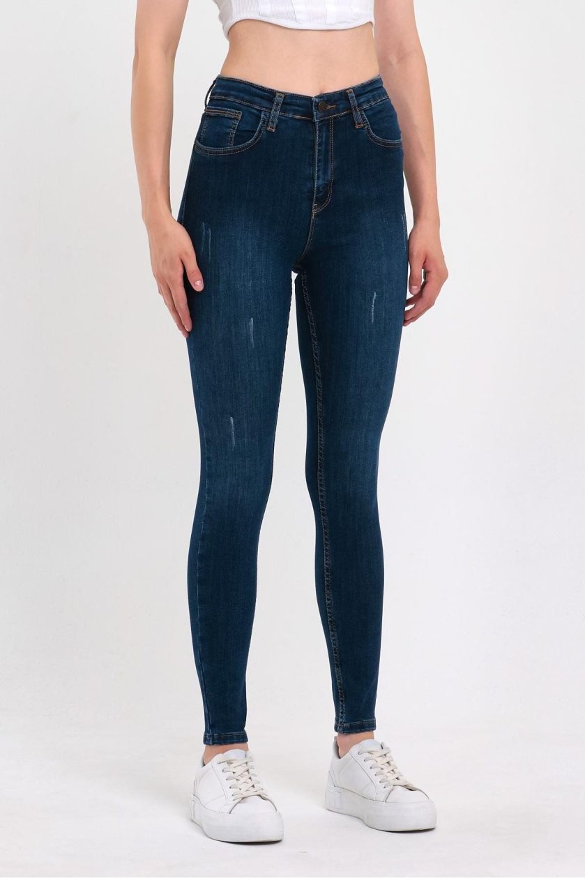 KADIN TIRNAKLI TAŞLAMALI JEANS - Görsel 3