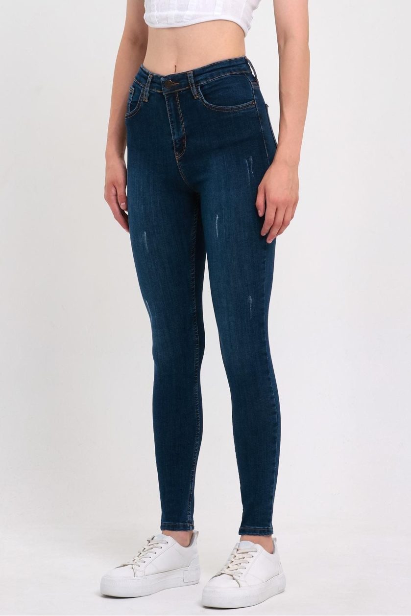 KADIN TIRNAKLI TAŞLAMALI JEANS - Görsel 5