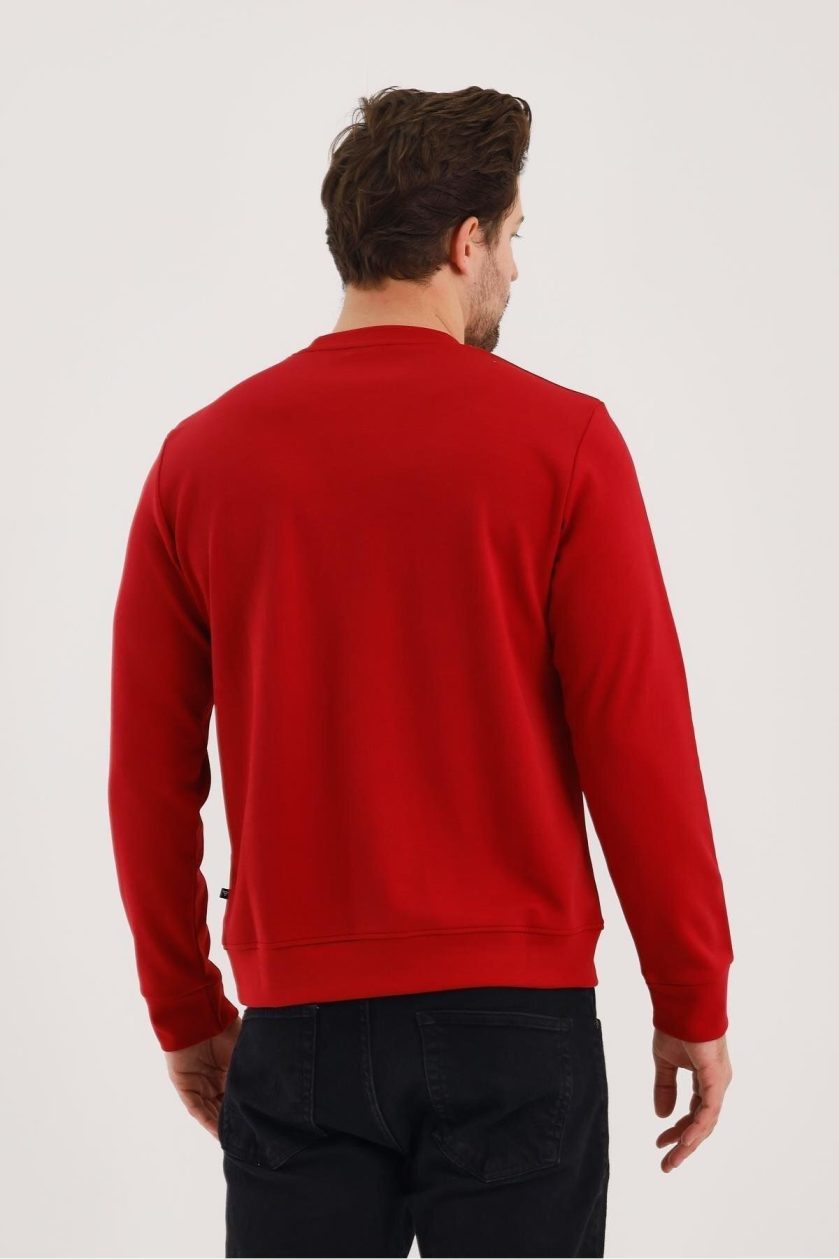 Unisex Baskılı Sıfır Yaka Sweat - Görsel 2