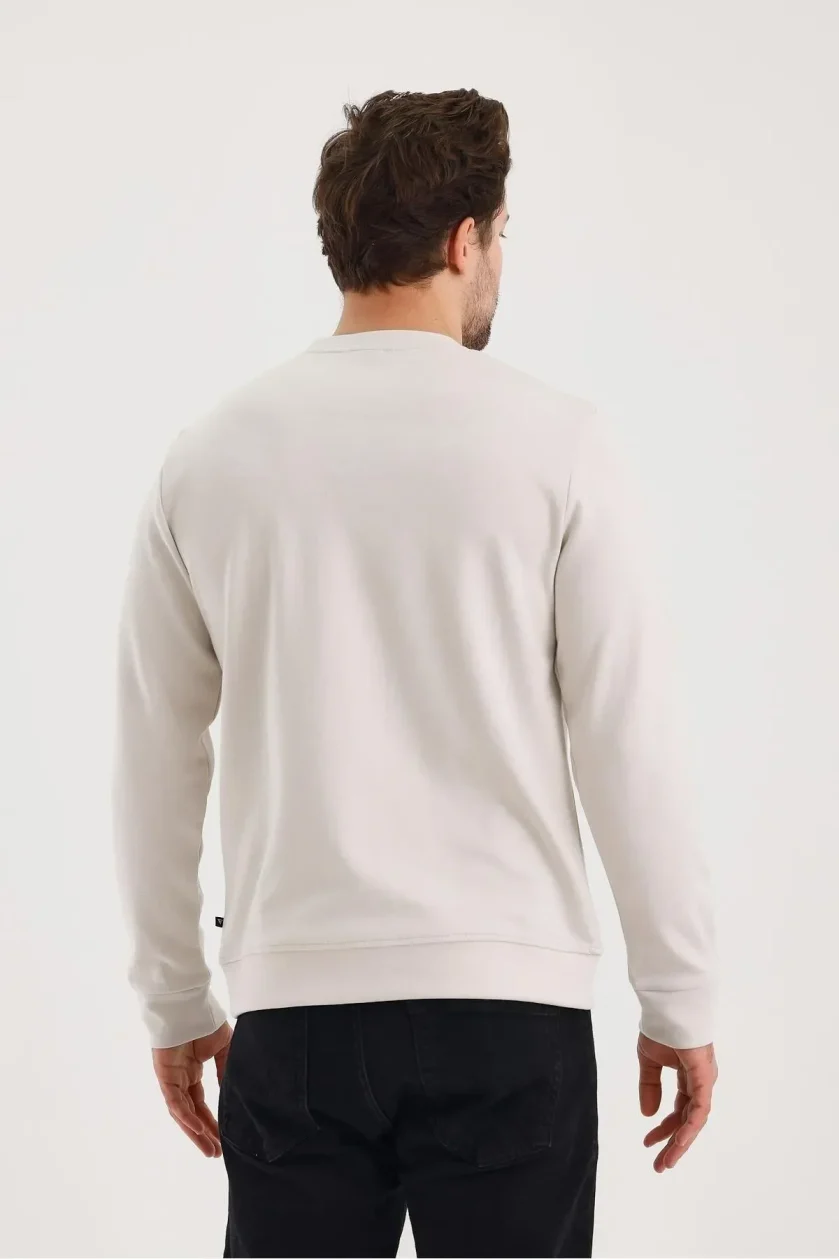 Unisex Baskılı Sıfır Yaka Sweat - Görsel 6