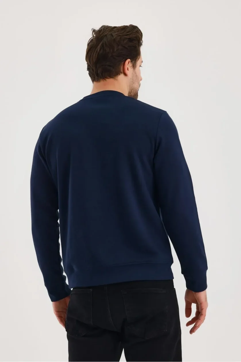 Unisex Baskılı Sıfır Yaka Sweat - Görsel 8