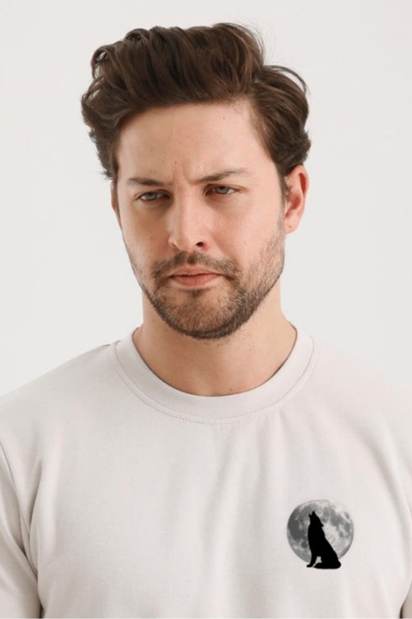 Unisex Ön Arka Baskılı Sıfır Yaka Sweat - Görsel 3