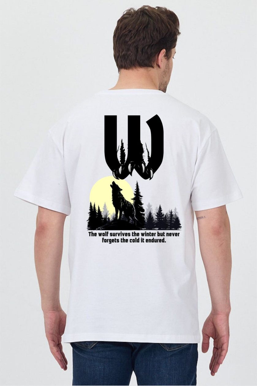 Unisex Ön Arka Baskılı T-Shirt