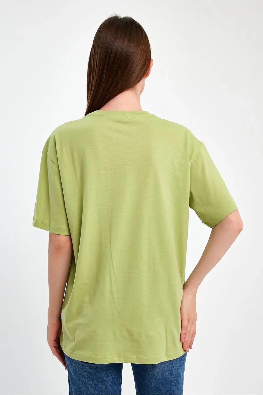 Unisex Oversize Baskılı Sıfır Yaka Tshirt - Görsel 14