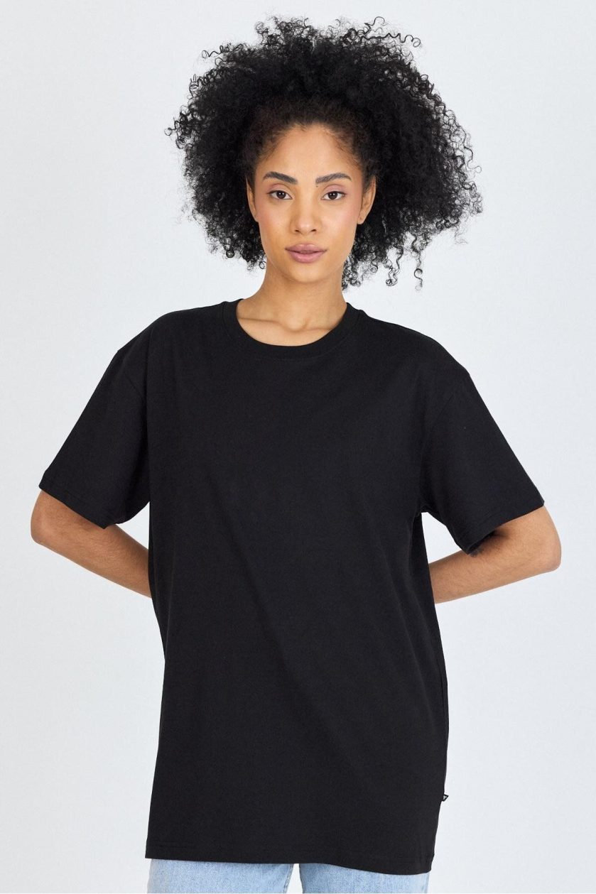Unisex Oversize Sıfır Yaka T-Shirt - Görsel 3