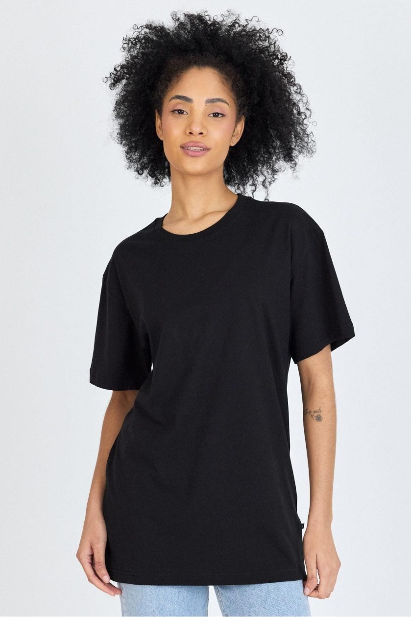 Unisex Oversize Sıfır Yaka T-Shirt - Görsel 4