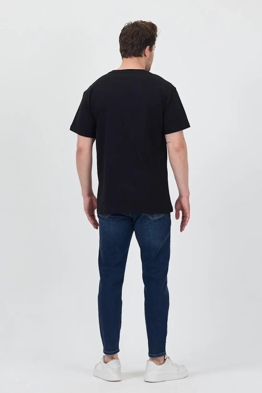 Unisex Oversize Sıfır Yaka Tshirt - Görsel 9