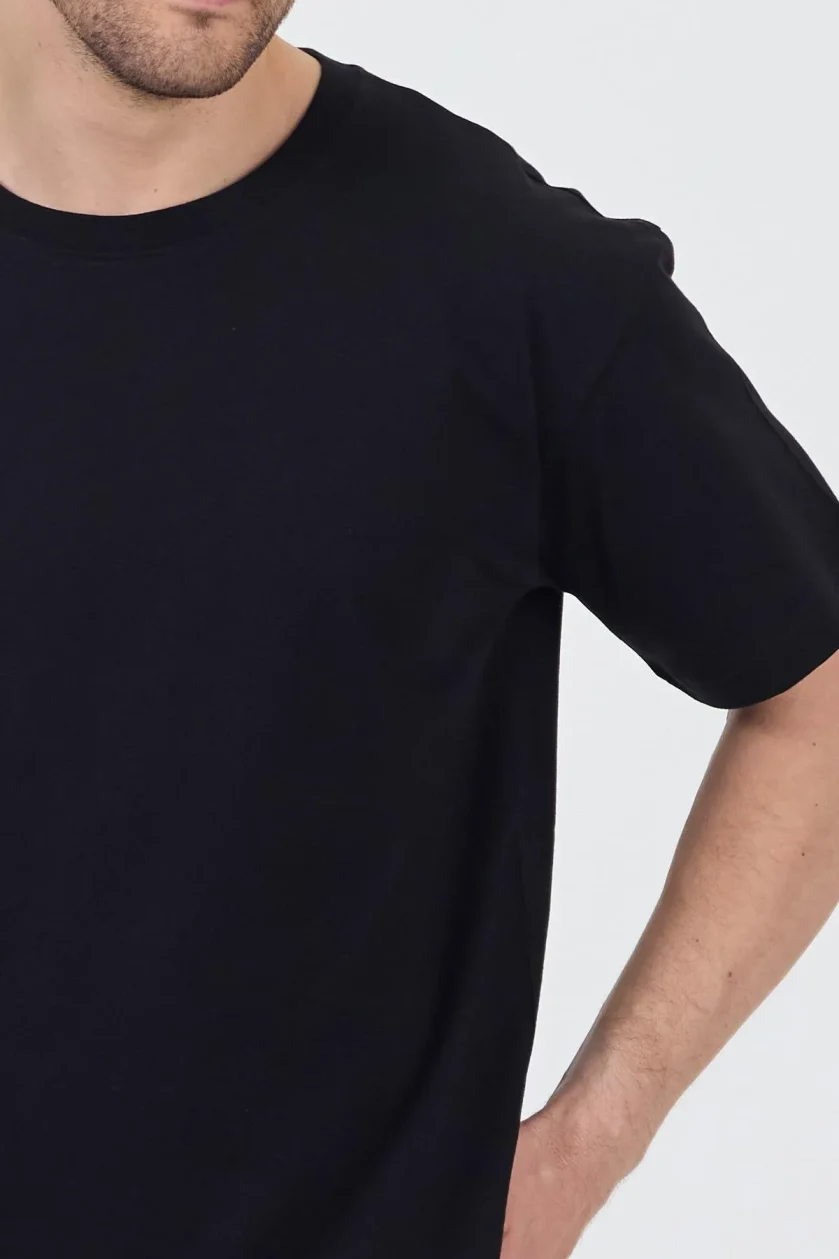 Unisex Oversize Sıfır Yaka Tshirt - Görsel 11