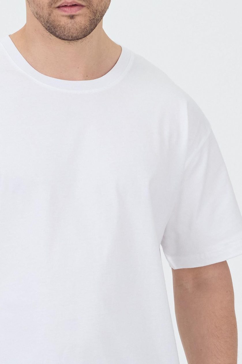 Unisex Oversize Sıfır Yaka Tshirt - Görsel 2