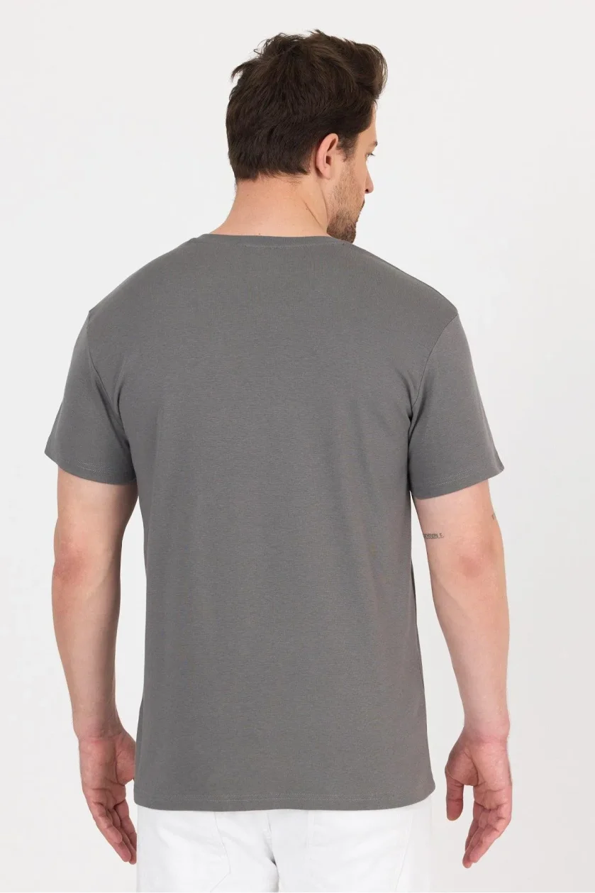Unısex Ribana Compact Penye Sıfır Yaka T-shirt - Görsel 22