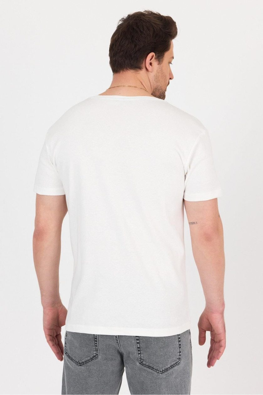 Unısex Ribana Compact Penye Sıfır Yaka T-shirt - Görsel 6